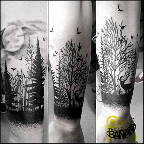 Forest Tattoo Drawing at PaintingValley.com | Explore collection of ...