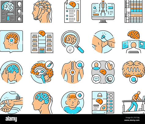 Brain Neurologist Doctor Icons Set Vector Stock Vector Image Art Alamy