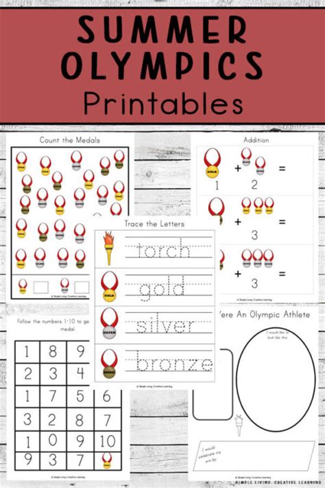 Summer Olympics Printable Pack Simple Living Creative Learning