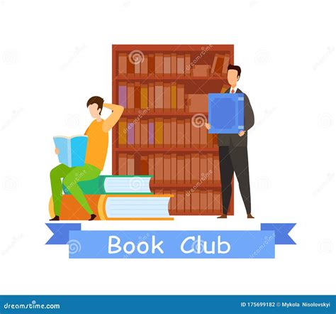 Book Club Web Banner Vector Template with Text Stock Vector ...