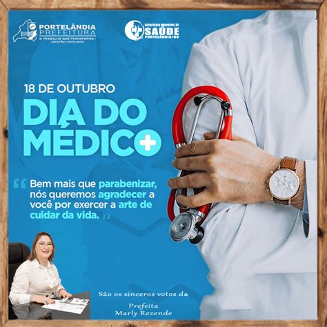 Dia Do Medico 18 De Outubro - FELIZ DIA DO MÉDICO - 18 DE OUTUBRO - Prefeitura Municipal de Portelândia