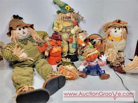 Fall Decor Fiber Optic Scarecrow And More B1 AuctionGrooVe 608