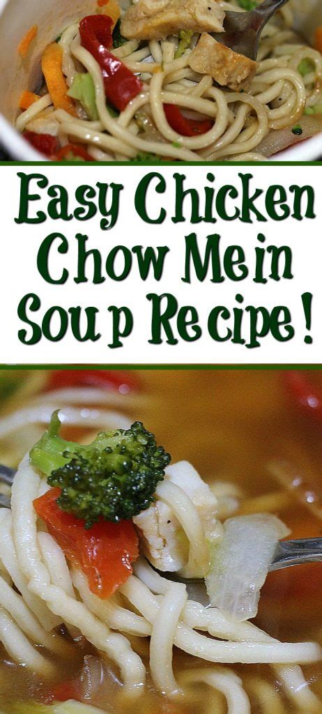 Easy Chicken Chow Mein Soup Recipe Cook Eat Go