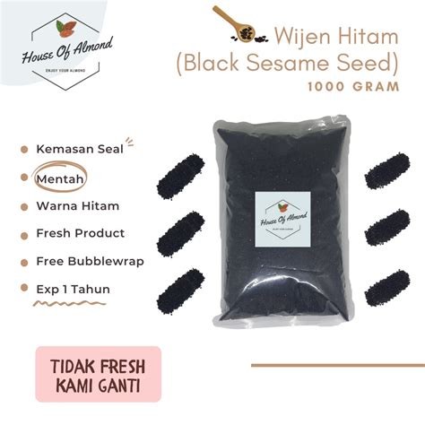 Jual Wijen Hitam Mentah Black Sesame Seeds Kg Shopee Indonesia