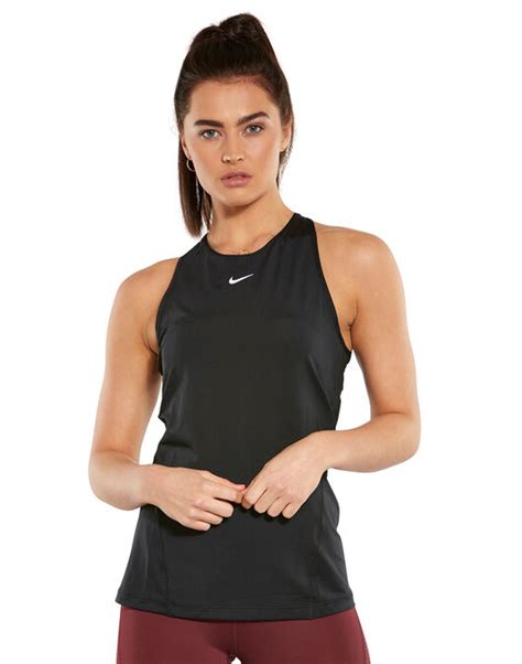 Nike Womens Pro All Over Mesh Tank Top Black Life Style Sports Ie