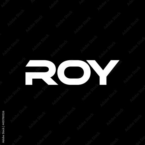 roy letter logo design  black background  illustrator vector