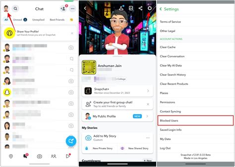 how to unblock snapchat account