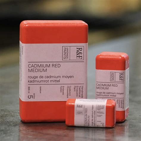 Cadmium Red Medium S R F Ml Encaustic Block Artworx