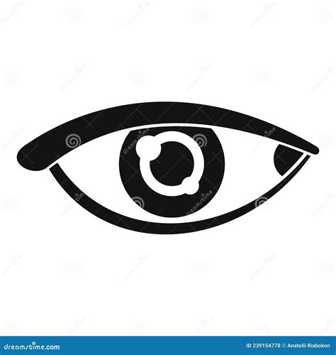 Icono De Forma De Ojo Vector Simple Aspecto De Vista Ilustración del