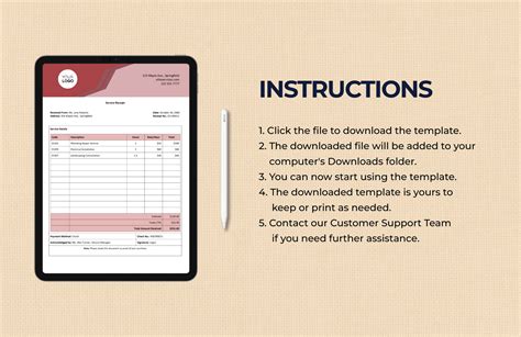 Service Receipt Template in Word - Download | Template.net