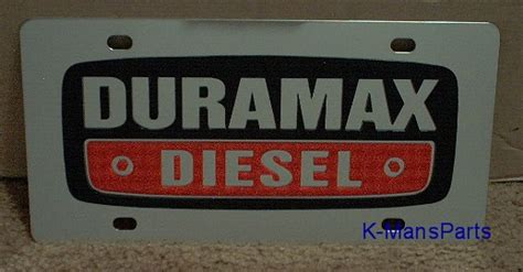 Chevrolet Duramax Diesel Emblem Vanity License Plate Tag