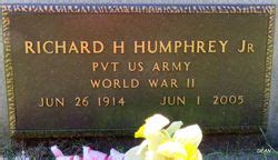 Richard Howard Humphrey Jr M Morial Find A Grave