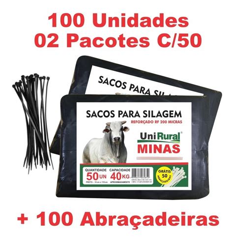 Sacos De Silagem Micras Preto X Cm Un Abra Frete Gr Tis