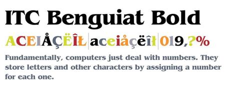 ITC Benguiat Bold Font