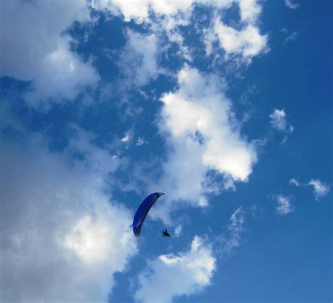 Edit Free Photo Of Parachute Blue Drifting Blue Sky White Clouds