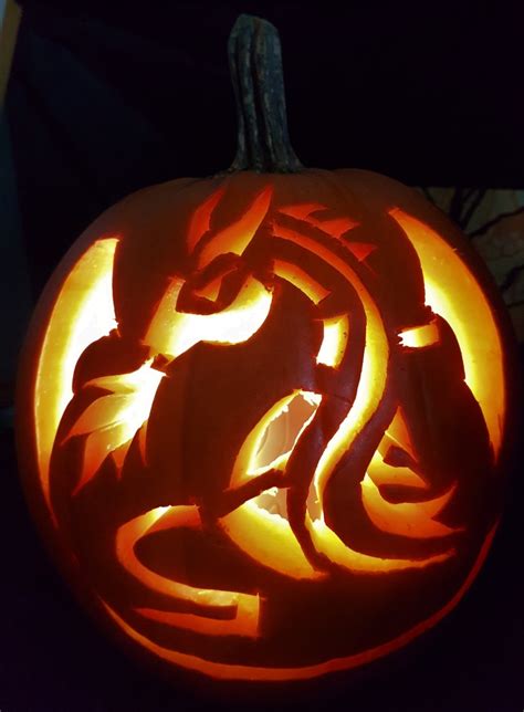 Dragon Pumpkin Carving 36 Inglenook Studio