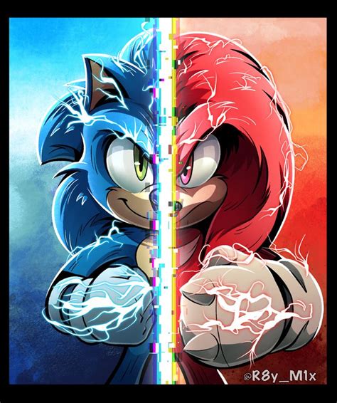 Sonic vs knuckles | Sonic vs knuckles, Hedgehog art, Sonic and shadow