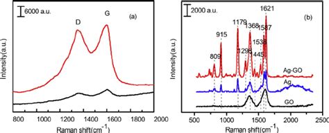 Raman Spectra Of Go And Sers Aggo Composites A And Raman Spectra Of