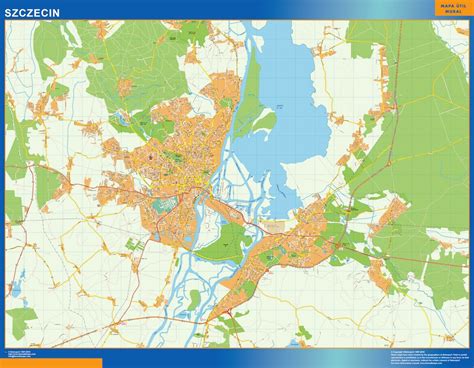 Szczecin mapa Polska | Mapy ścienne