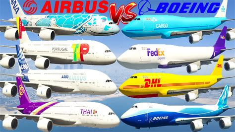 Gta V Every Boeing Cargo Airplanes Vs Airbus A Airplanes Best