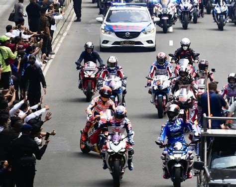 Pertama Dalam Sejarah Parade Pembalap Motogp Di Jalanan Jakarta