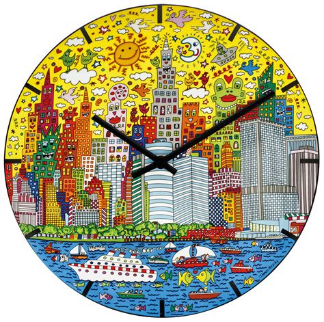 Buy Wall Clock My New York City Sunset By James Rizzi Ars Mundi