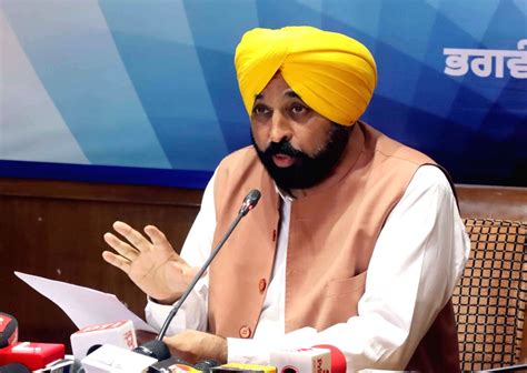 Chandigarh Punjab CM Bhagwant Mann Addresses A Press Conference