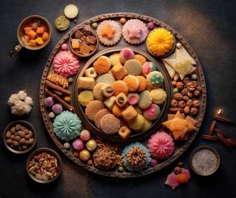 Premium AI Image | Diwali sweets and snacks