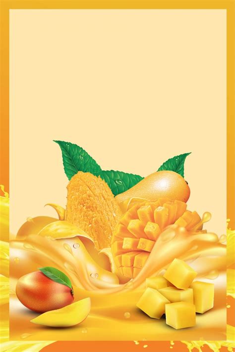 Simple Summer Mango Juice Background Wallpaper Image For Free Download