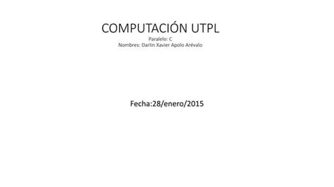 Computación Utpl Ppt