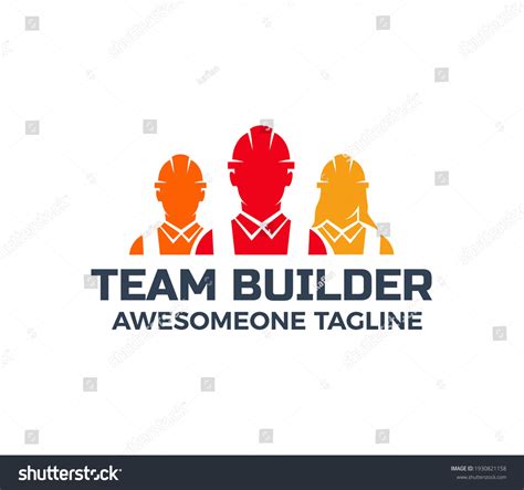team builder logo design vector illustration stock vector royalty