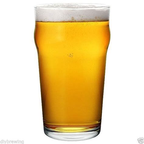 Glass Beer Nonic Pint 570ml x 6