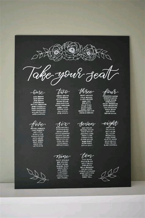 Best 13 Window Wedding Seating Plan Decal. Windowpane Seating Chart