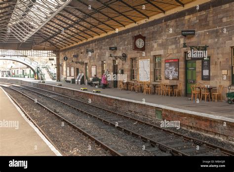 The old fashioned railway station at Pickering,North Yorkshire,England ...