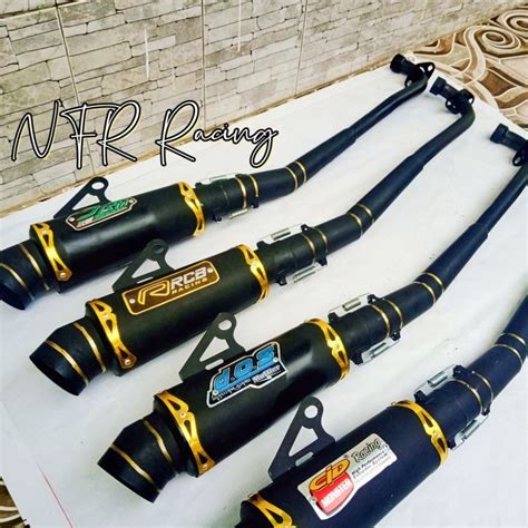 Knalpot Racing RCB Hitam Supra Jupiter Revo Karisma Vega Blade Shogun