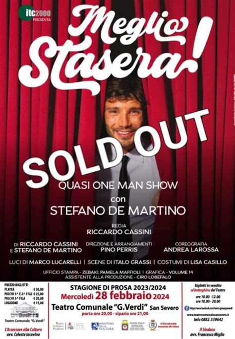 Stagione Teatrale Mercoled Febbraio Stefano De Martino Al Teatro