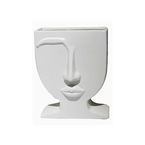 Face Ceramic Vase - Salt and Pepper