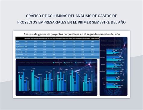 Plantilla de Excel Gráfico De Columnas Del Análisis De Gastos De