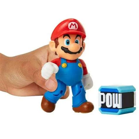 World Of Nintendo Super Mario Wave 20 Mario 4 Action Figure Pow Block