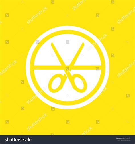 No Scissors Sign On Colored Background Stock Vector Royalty Free