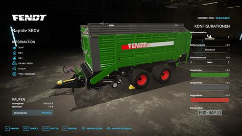 FS22 FBM22 Fendt Rapide 580 v 1 0 0 1 Forage Wagons Mod für Farming