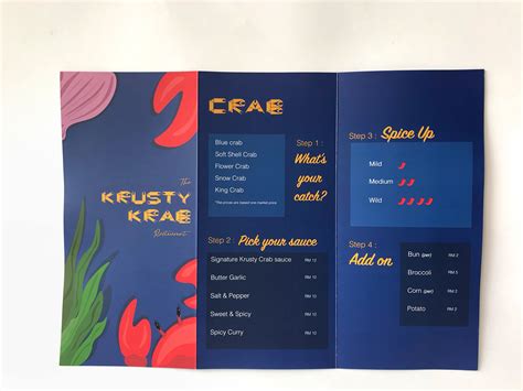 Krusty Krab Menu and Typography on Behance