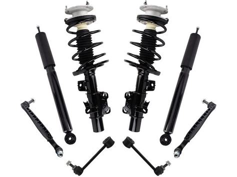 Front And Rear Shock Strut Coil Spring Sway Bar Link Kit 8 Piece