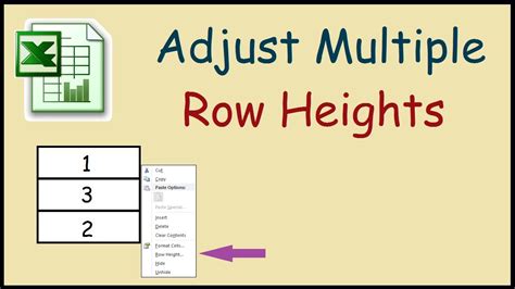 How To Adjust Multiple Row Heights In Excel 2010 YouTube