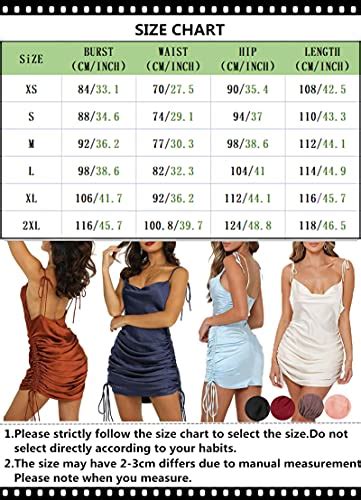 Satin Jacquard Cowl Neck String Along Mini Dress Side Ruched Silky Slip Camisole Dresses Orange