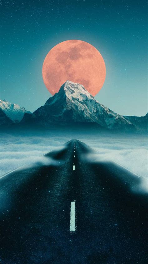 Road to Moon iPhone Wallpaper | Aesthetic wallpapers, Cute wallpaper backgrounds, Art wallpaper