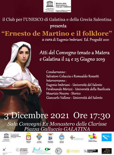 Presentazione Degli Atti Del Convegno Ernesto De Martino E Il Folklore