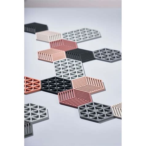 Dessous De Plat Hexagon En Silicone Rose ZONE DENMARK Ambiance Styles