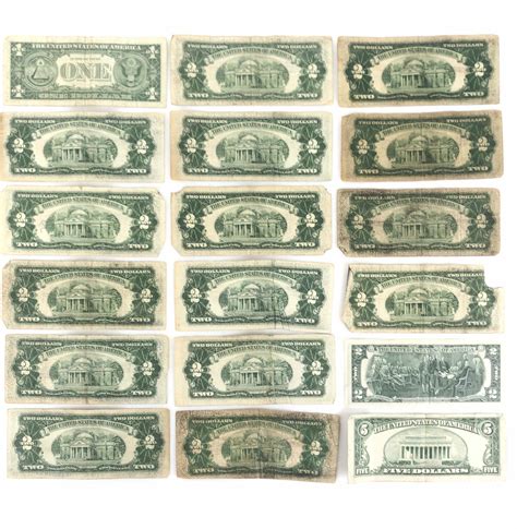 Lot Lot Of 18 Assorted Us Bank Notes