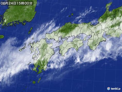 過去の気象衛星西日本2024年06月24日 日本気象協会 Tenkijp